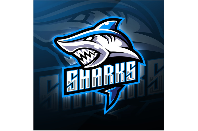 Shark esport mascot logo design By Visink | TheHungryJPEG