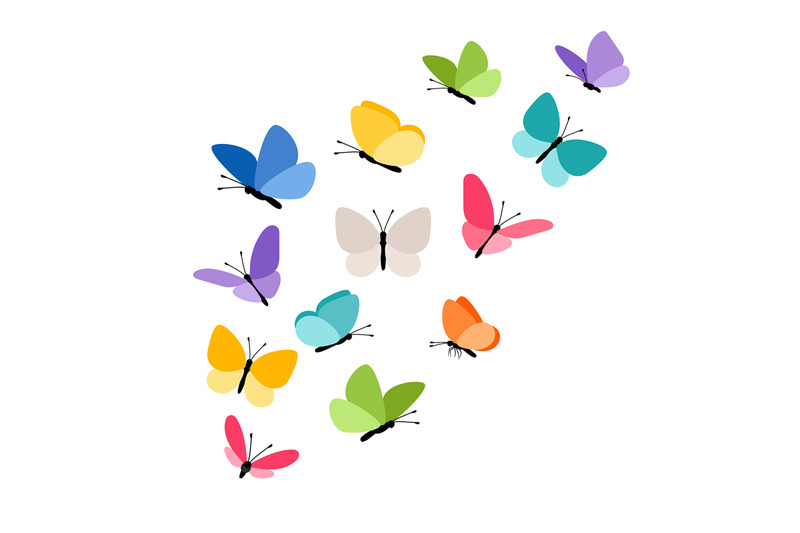 Butterflies in flight By SmartStartStocker | TheHungryJPEG