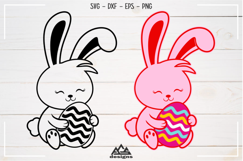 Download Cute Easter Bunny Rabbit Svg Design By AgsDesign ...