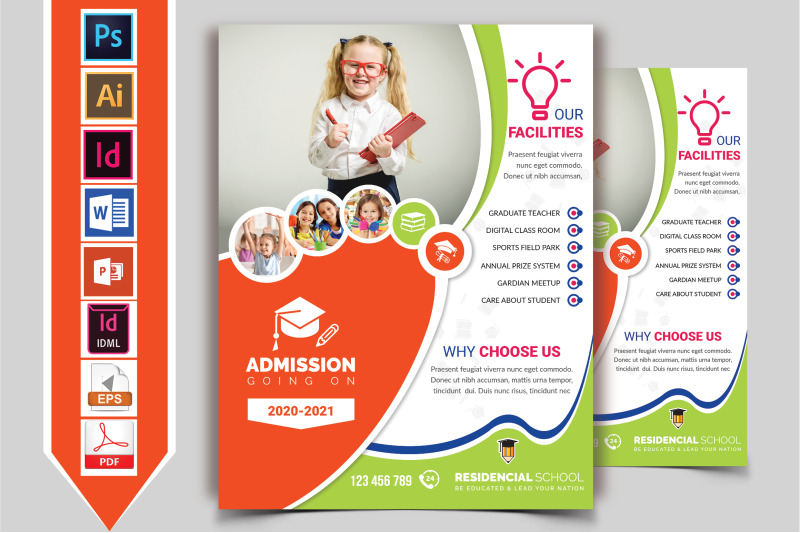 School Flyer Template Vol-06 By Imagine Design Studio | TheHungryJPEG