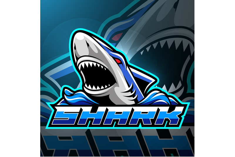 Shark esport mascot logo design By Visink | TheHungryJPEG