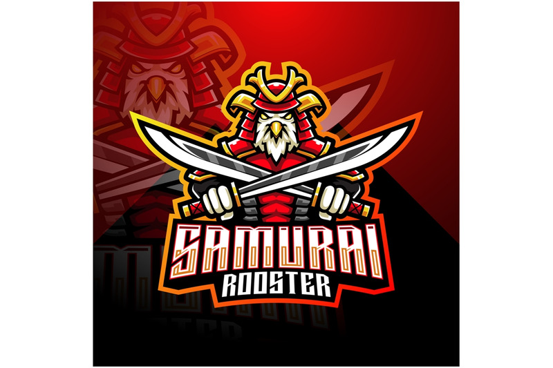 Samurai Rooster Esport Mascot Logo By Visink Thehungryjpeg Com