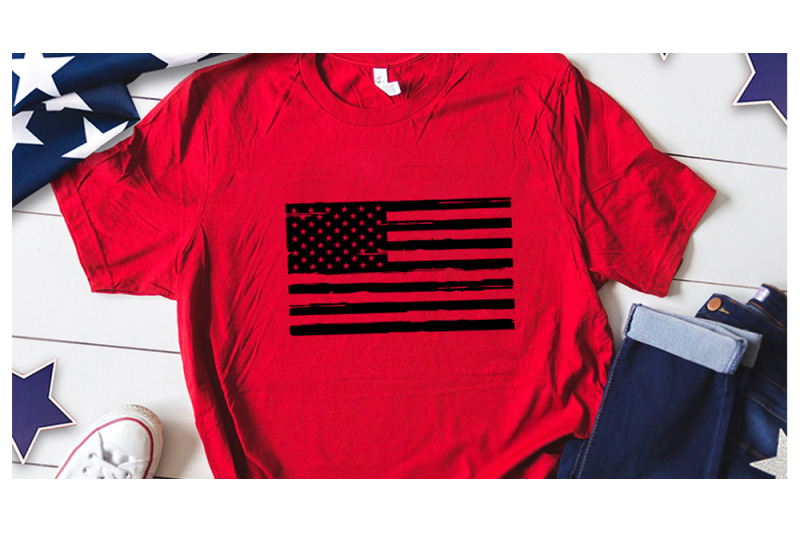 Distress american flag black svg for america tshirt By cuttingsvg