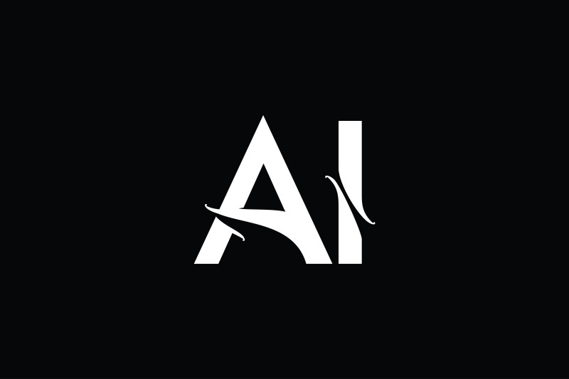 AI Monogram logo design By Vectorseller | TheHungryJPEG