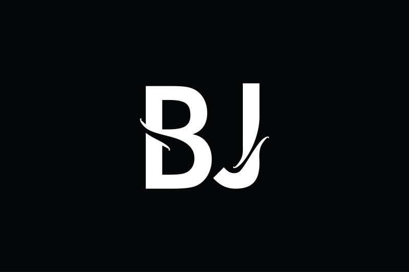 BJ Monogram Logo Design By Vectorseller | TheHungryJPEG