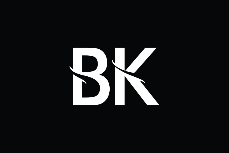 BK Monogram Logo Design By Vectorseller | TheHungryJPEG