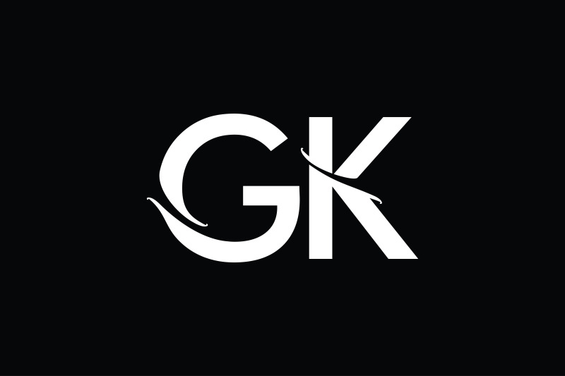 GK Monogram Logo Design By Vectorseller | TheHungryJPEG