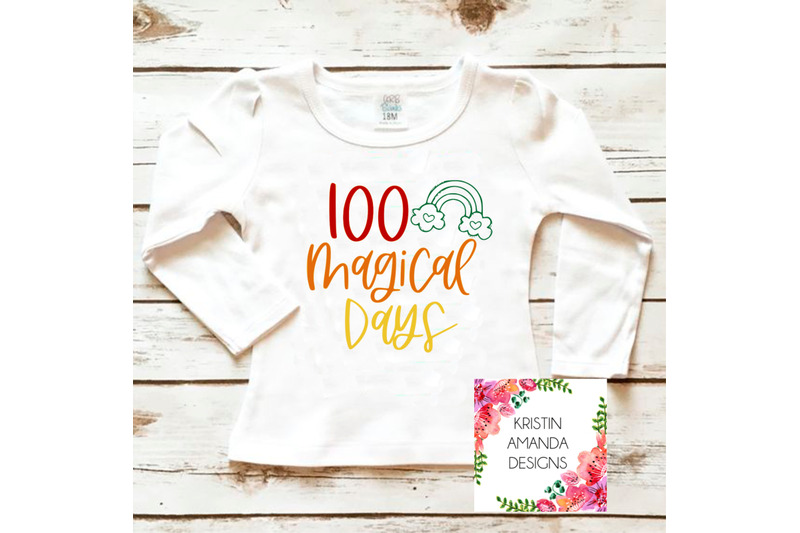 100 Magical Days 100th Day of School SVG DXF EPS PNG Cut File Cricut By ...