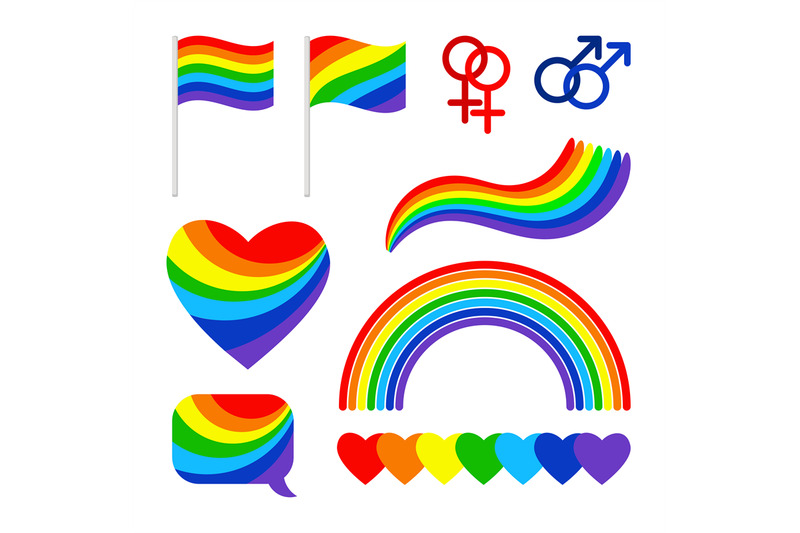 Pride signs, lgbt rights symbols By SmartStartStocker | TheHungryJPEG