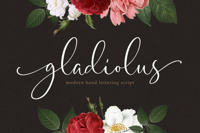 Gladiolus - Modern Calligraphy By Letterhend | TheHungryJPEG