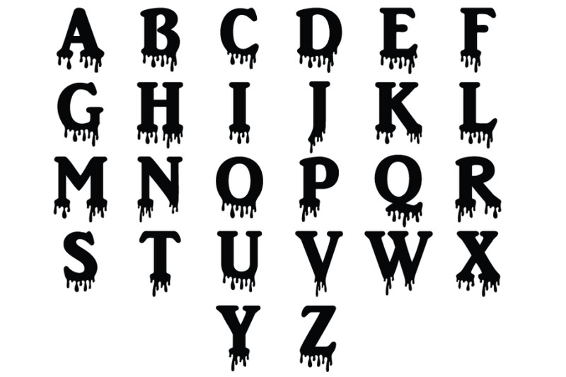 Dripping Letters SVG, Dripping Alphabet SVG Cut Files By Doodle Cloud