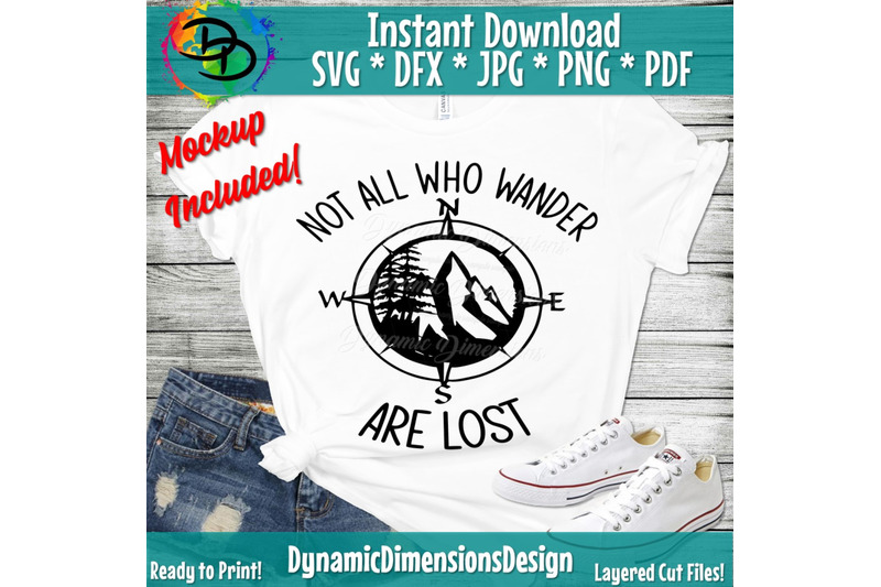 Download Not all who wander Svg File, Compass svg, Hiking, Forest ...