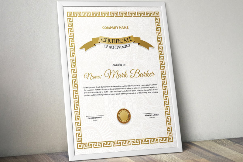 Certificate By Art Attacked | TheHungryJPEG