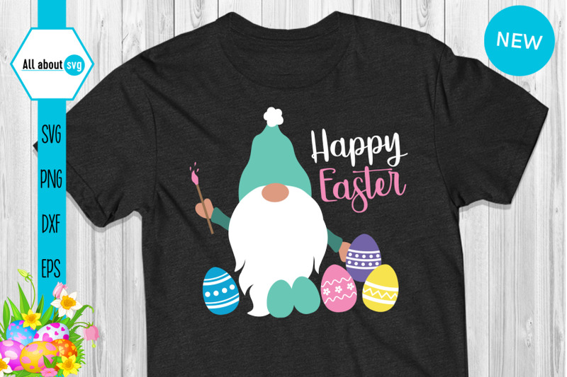 Eater Gnome Svg, Happy Easter Svg, Eggs Svg By All About Svg ...