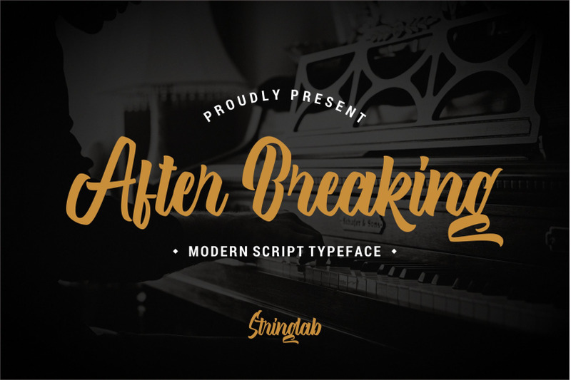 After Breaking Modern Script Font By Stringlabs Thehungryjpeg Com