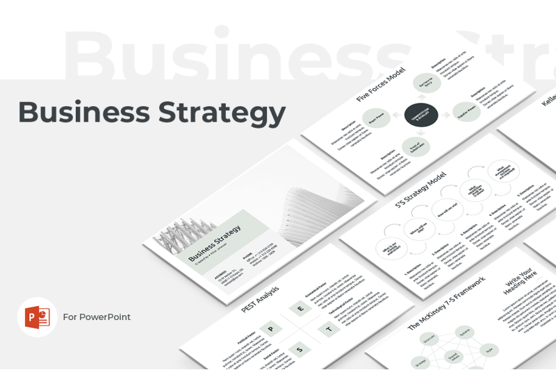 Business Strategy Powerpoint Template By Jetztemplates Thehungryjpeg Com