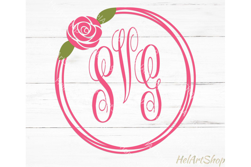 Rose Svg, Wreath Svg, Flower Svg, Rose Circle Frame Svg - Crella