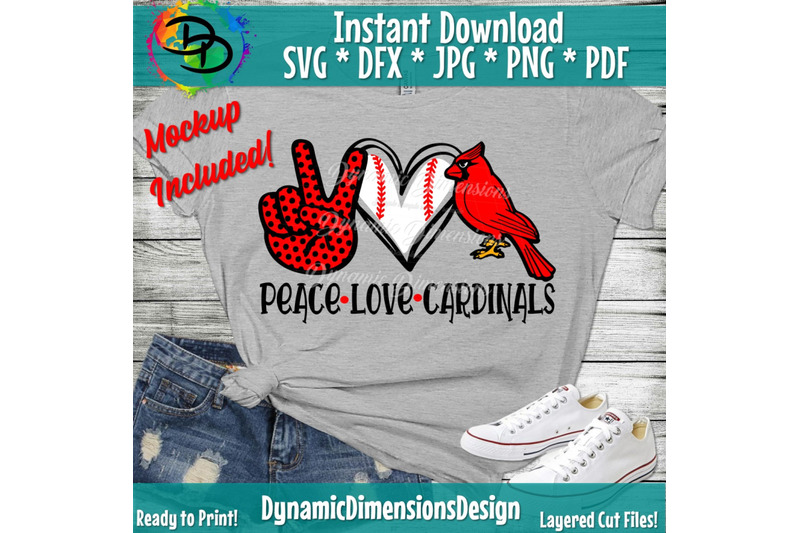 Download Peace Love Cardinals svg, Cardinals team svg, Baseball ...