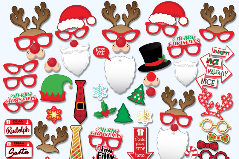 Download Free Christmas Printable Props Photo-Booth Props Christmas Photo-Booth Props Crafter File