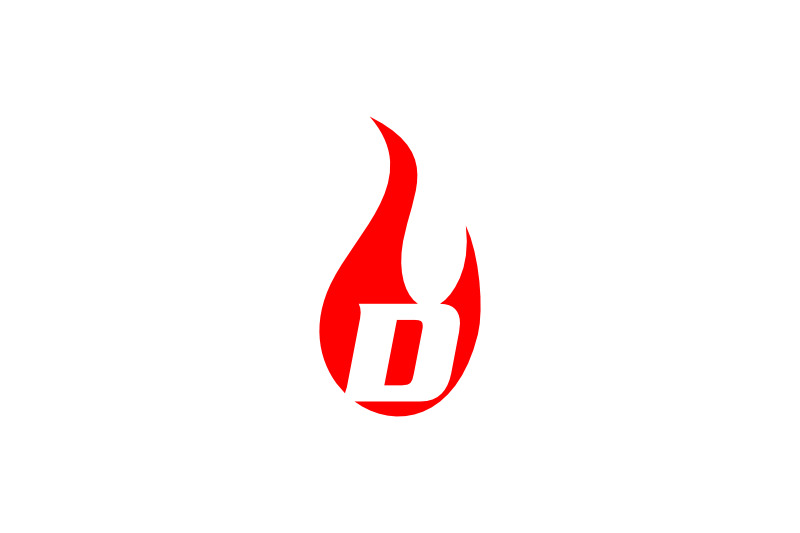 d letter flame logo By meisuseno@gmail.com | TheHungryJPEG