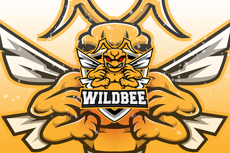 Bee Esport Logo Template By Azam Graphic Thehungryjpeg Com