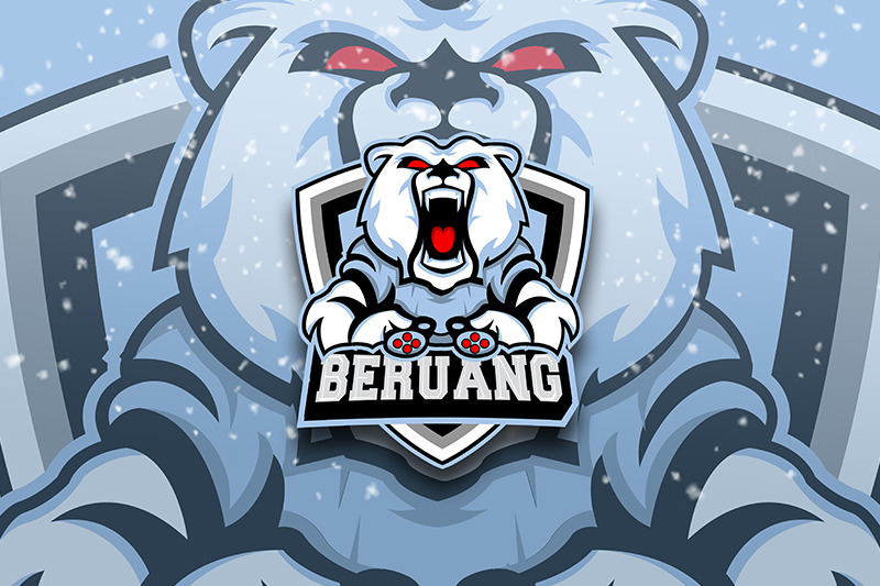 Bear Esport Logo Template By Azam Graphic Thehungryjpeg Com