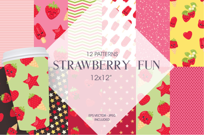 Strawberry Fun By Prettygrafik Design | TheHungryJPEG