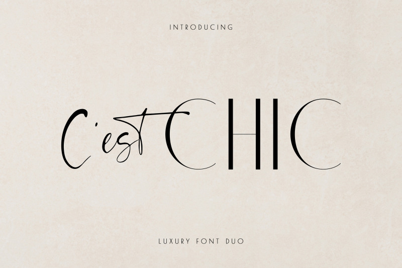 Chic Luxury Font Duo By ElviNova | TheHungryJPEG