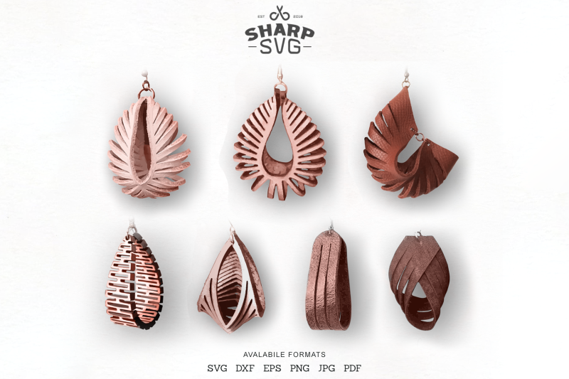 Download Sculpted Earring SVG Bundle - Leather Twisted Earrings SVG ...