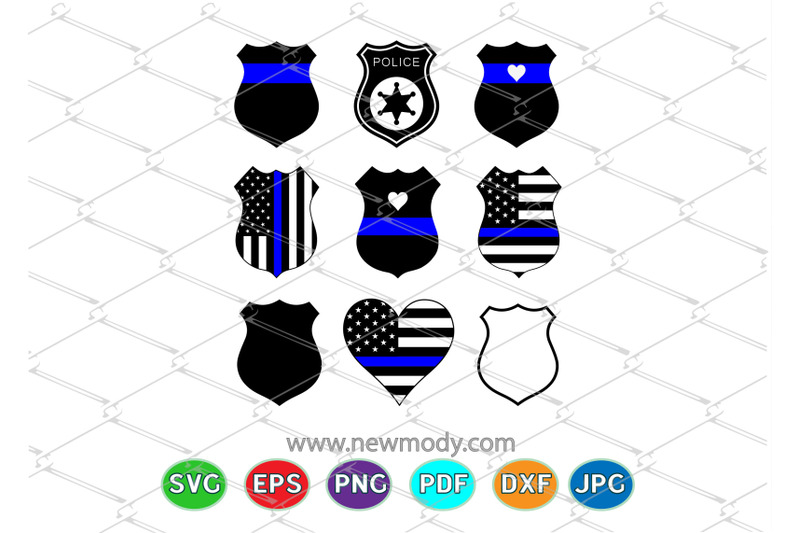 Download Police Badge SVG Bundle - Police Badge Clipart Bundle By ...