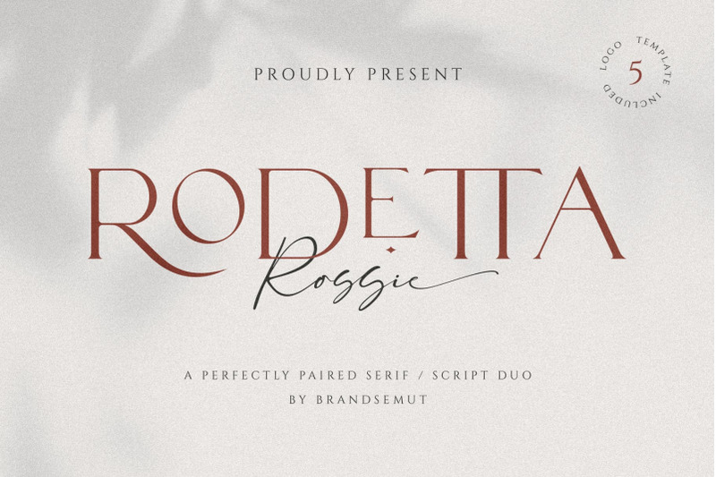 Rodetta Rossie Font Duo Logos By Brandsemut Thehungryjpeg Com