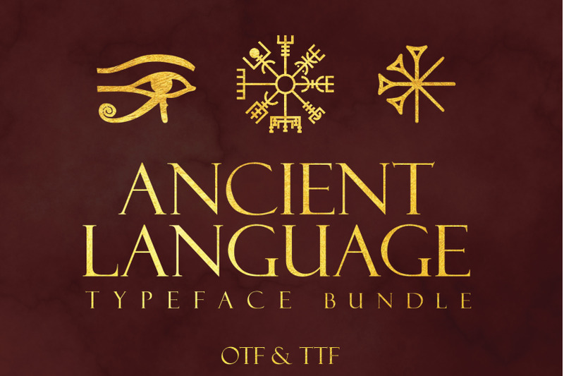 Ancient Languages Typeface Bundle By Dene Studios