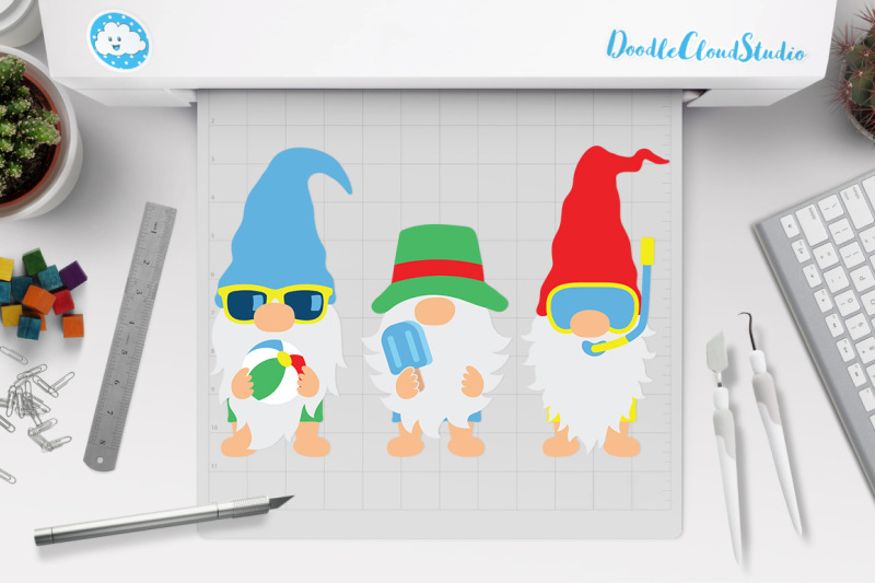 Download Gnomes SVG, Beach Gnome SVG, Summer Gnome Clipart. By ...