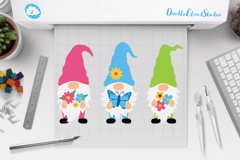 Download Spring Gnomes SVG Cut Files, Gnome Spring Clipart. By Doodle Cloud Studio | TheHungryJPEG.com