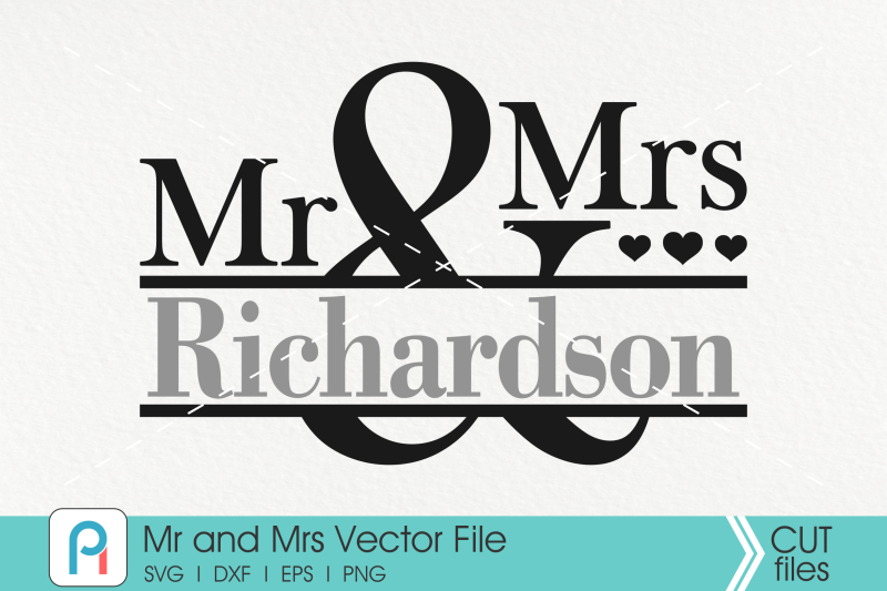 Mr and Mrs Svg, Mr and Mrs Monogram Svg, Wedding Svg By Pinoyart