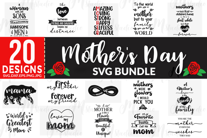 Mothers Day SVG Quotes By MStudio | TheHungryJPEG
