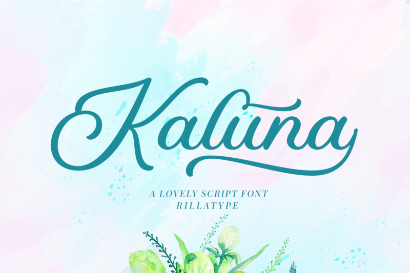 Kaluna Lovely Script By Rillatype Thehungryjpeg Com