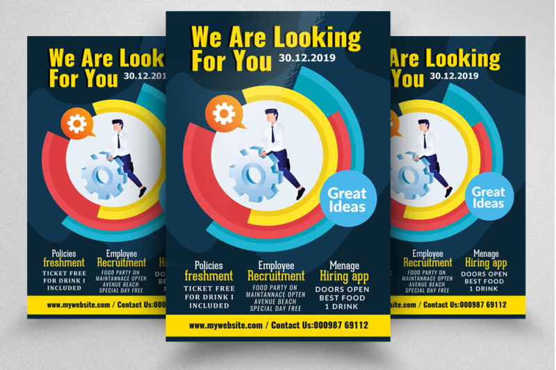 Business Recruitment Flyer Template By Designhub Thehungryjpeg Com