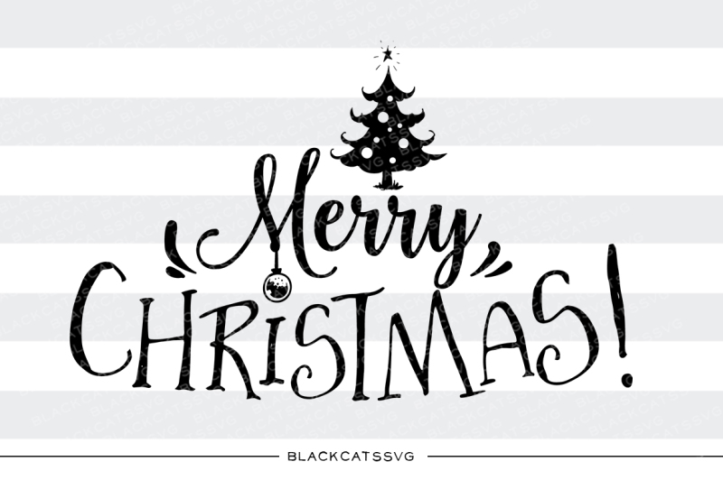 Download Merry Christmas - SVG cutting file - Christmas tree By ...