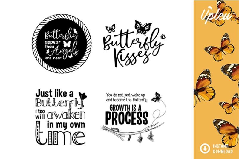 Butterfly Quotes SVG By ariodsgn | TheHungryJPEG