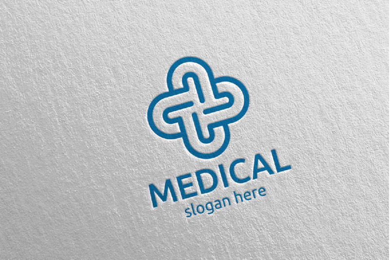 Medical Logo sign template vector illustration design V10