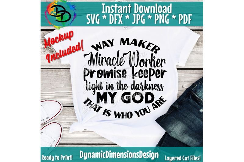 Download Way Maker SVG, Way Maker Miracle Worker Promise Keeper ...