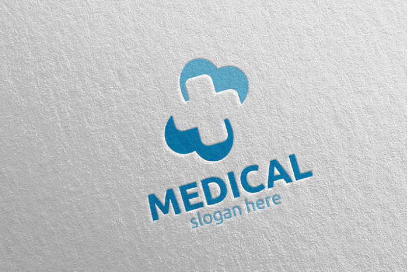 Love Medical Hospital Logo Design 98 By denayunethj | TheHungryJPEG.com