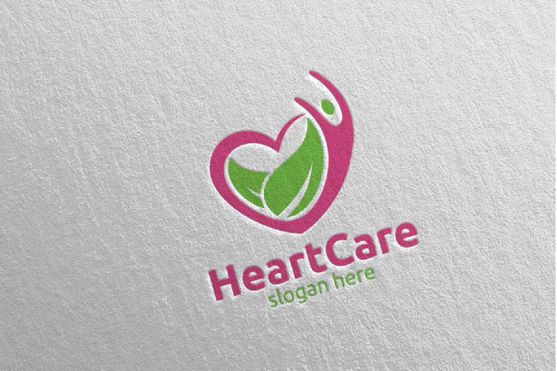 Health Care and heart Logo Design 8 By denayunethj | TheHungryJPEG