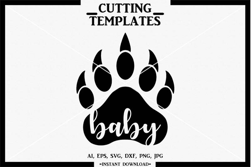 Baby Bear Silhouette Cricut Cut File Ai Eps Svg Dxf By Design Time Thehungryjpeg Com