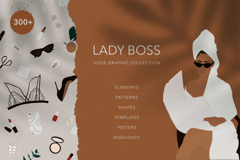 Lady Boss Huge Graphic Collection By ElviNova | TheHungryJPEG