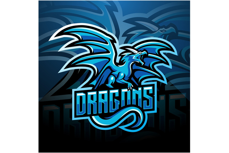 Dragon esport mascot logo By Visink | TheHungryJPEG