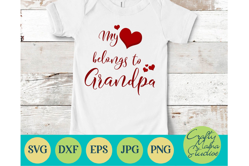 Download My Heart Belongs To Grandpa Svg, Grandpa Svg By Crafty ...