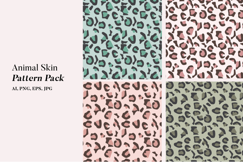 Animal Skin Pattern Pack By Salfiart | TheHungryJPEG