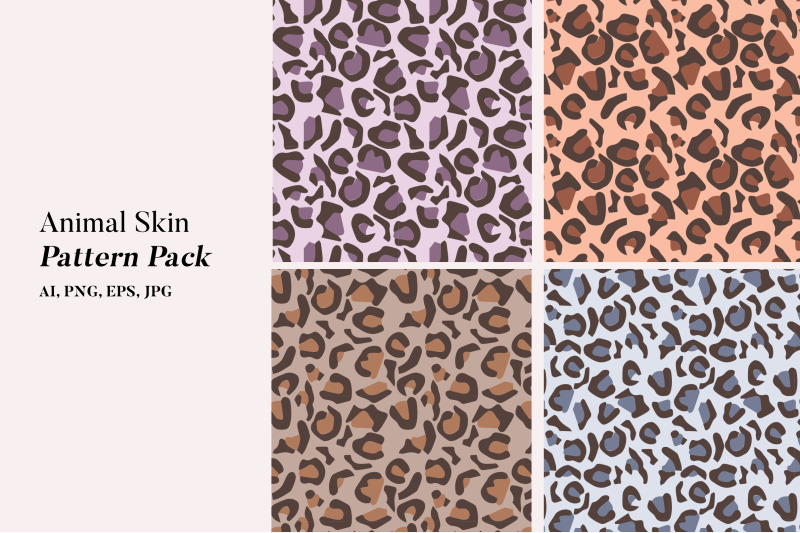 Animal Skin Pattern Pack By Salfiart | TheHungryJPEG